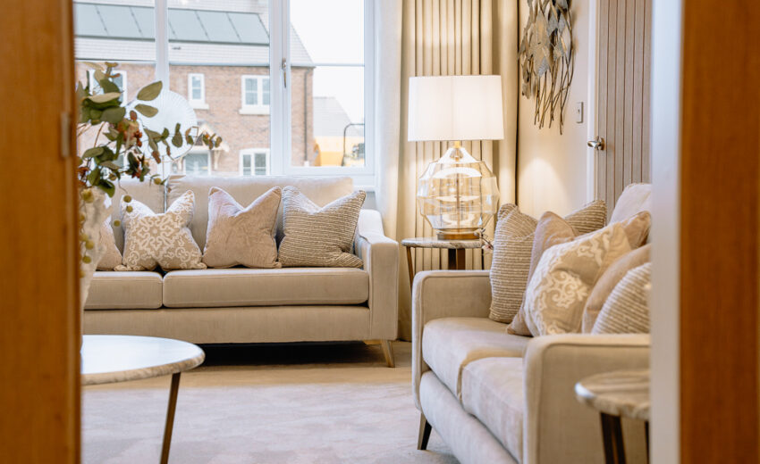 Spacious living room in a Pickstock home