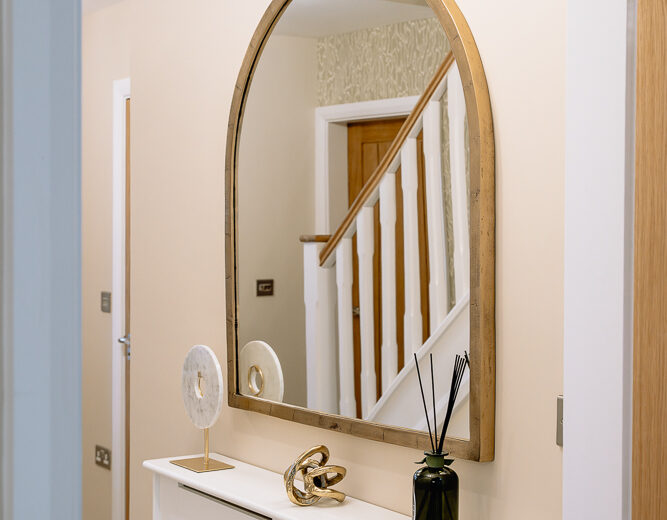 The Tweed new build dressing table with mirror.