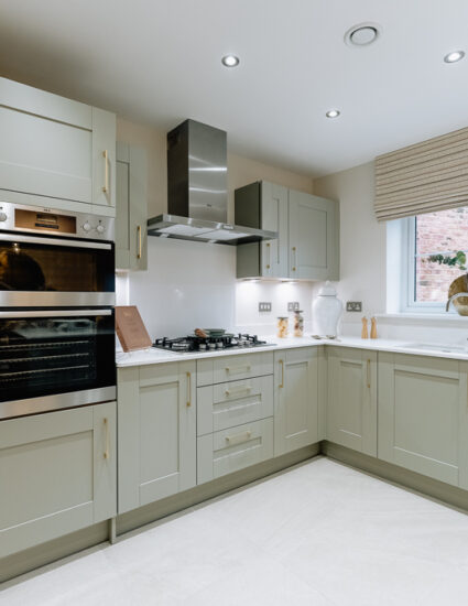 Modern kitchen in a new build home