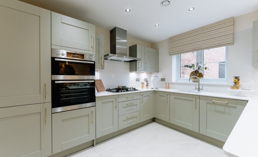 Modern kitchen in a new build home