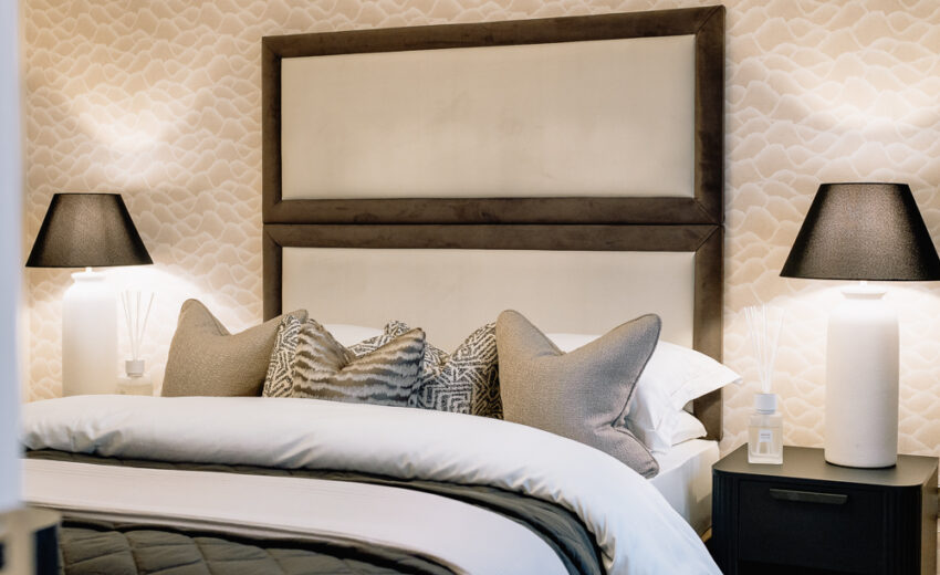 St Oswalds Meadow Stretford - “Modern bedroom with double bed and neutral decor.