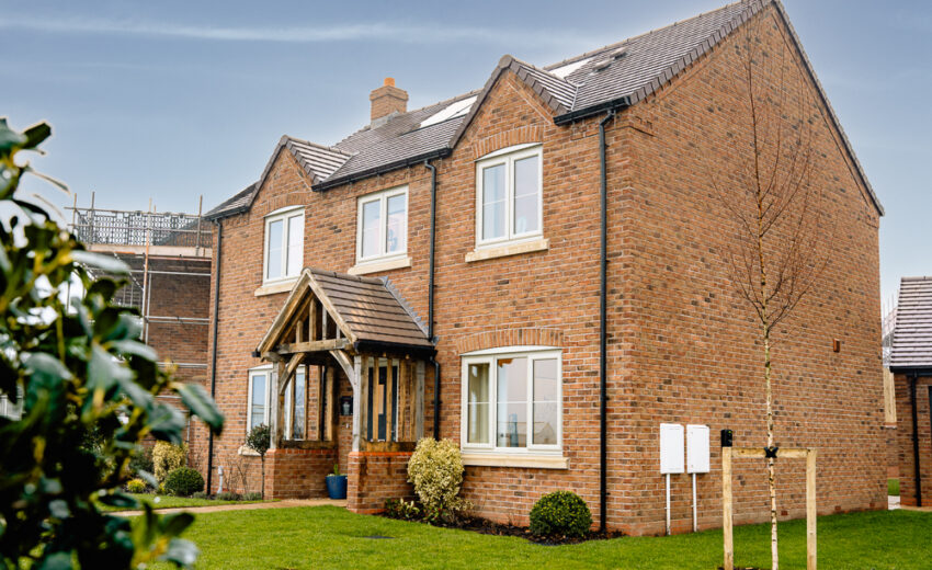 Exterior of a new home at Henley Grange, Ludlow.