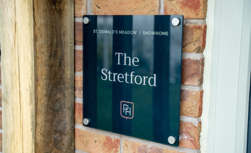 The Stretford new build development sign.