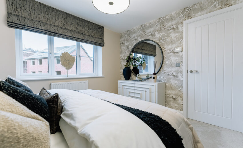 Made up 2nd bedroom in a new build